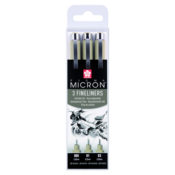 Набір лінерів PIGMA MICRON DESIGN 3шт, Sakura