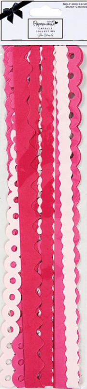 Набір стрічок паперових самоклеючих "Рожеві мрії", 12шт, Docrafts PMA181120
