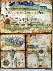 Папір для декупажу, Старовинна мапа, 21*29,7см, 45г/м2