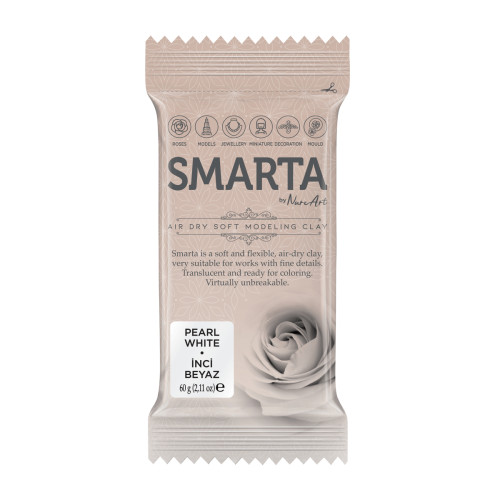 Пластика самозастигаюча, Біла перламутрова, 60 г, Smarta