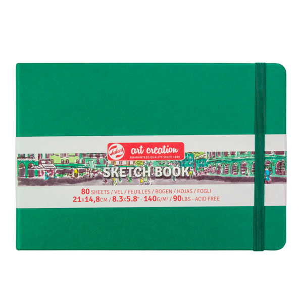 Блокнот для графіки Talens Art Creation, А5 (14,8*21 см), 140г/м2, 80л, Forest Green, Royal Talens