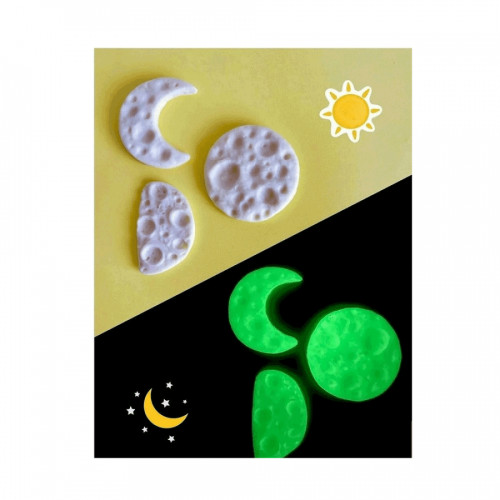 Пластика самозастигаюча, Біла Glow in Dark, 50 г, Smarta Kids