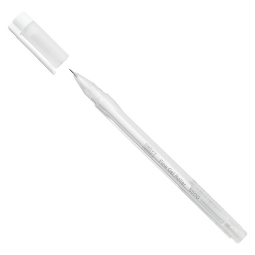 Ручка для паперу, Біла, гелева, Extra Fine, 0,7 мм, 550G, Marvy