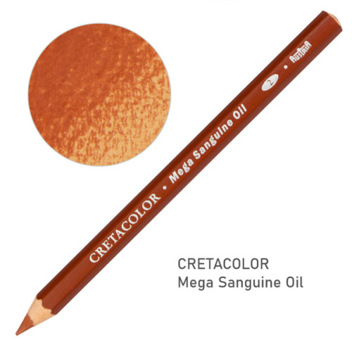 Олівець для рисунку MEGA, Сангіна олійна, Cretacolor