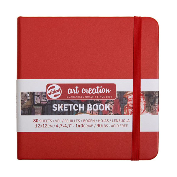 Блокнот для графіки Talens Art Creation 140г/м2, 12*12см, 80л, червоний, Royal Talens