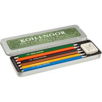 Набір кольорових цангових олівців 6 кол. KiN5217 металл(mix)2мм.