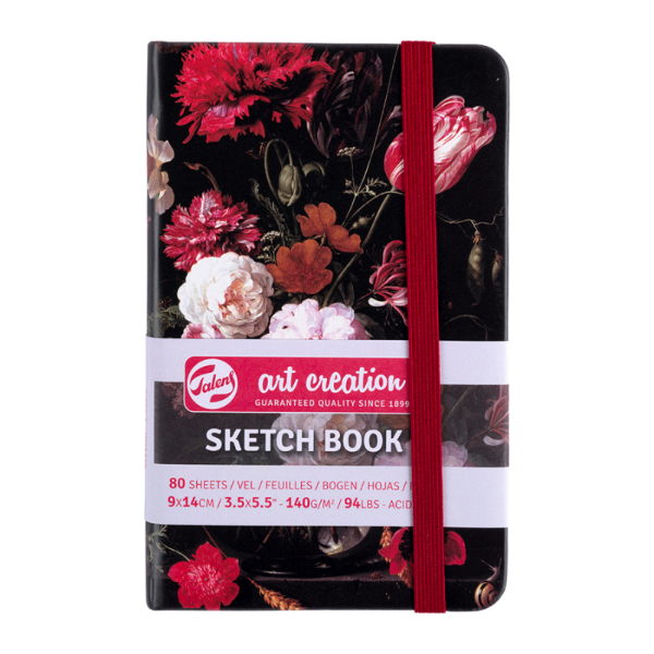 Блокнот для графіки Talens Art Creation 140г/м2, 9*14см, 80л, Натюрморт з квітами,  Art deco,  Roya