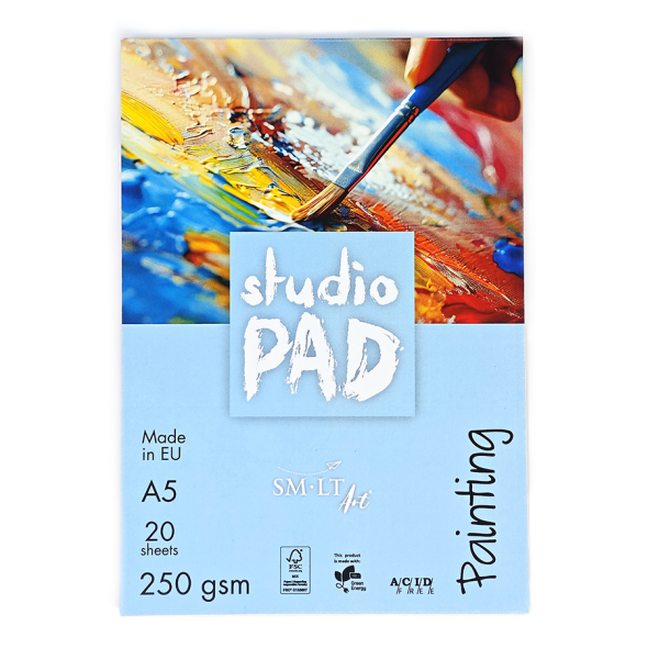 Склейка для акрилу Studio, А5, 250 г/м2, 20л, SMILTAINIS