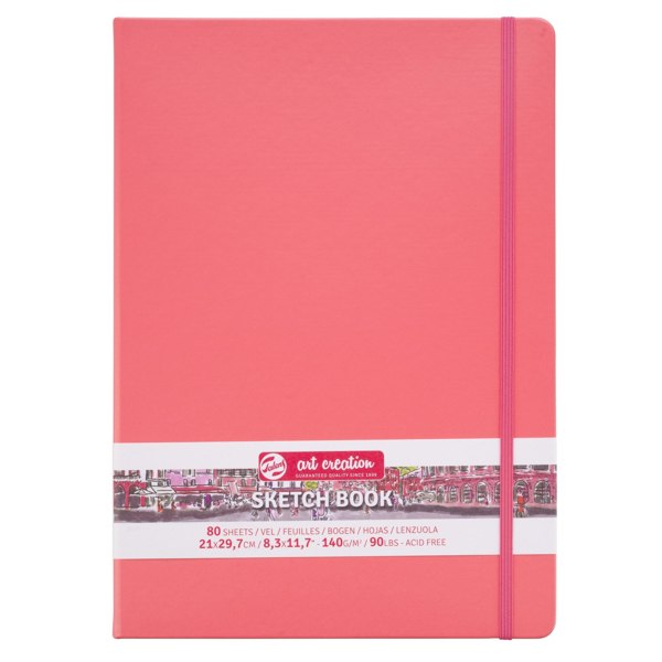 Блокнот для графіки Talens Art Creation 140г/м2, 21*29,7см, 80л., Coral, Royal Talens