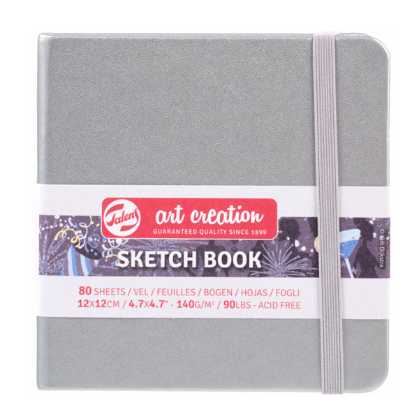 Блокнот для графіки Talens Art Creation 140г/м2, 12*12см, 80л., Shiny Silver, Royal Talens