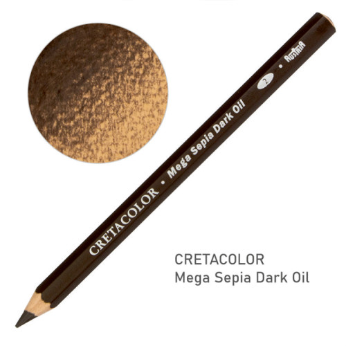 Олівець для рисунку MEGA, Сепія олійна темна, Cretacolor