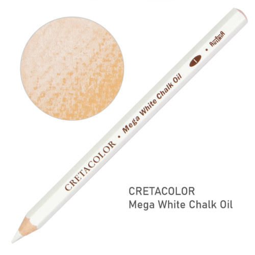 Олівець для рисунку MEGA, Білий олійний, м’який 461 68, Cretacolor