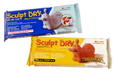 Маса для моделювання, терракотовая, самозастивающая, 500 г., ''Sculpt Dry'', MUNGYO
