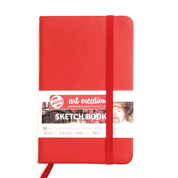 Блокнот для графіки Talens Art Creation 140г/м2, 9*14см, 80л, червоний, Royal Talens