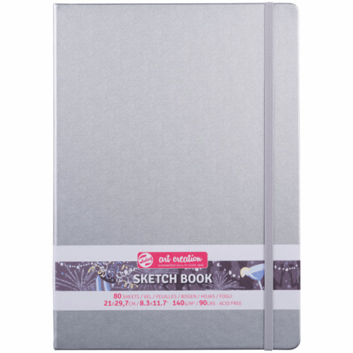 Блокнот для графіки Talens Art Creation 140г/м2, 21*29,7см, 80л., Shiny Silver, Royal Talens