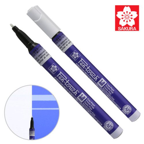 Маркер Pen-Touch Блакитний, ультрафіолетовий, тонкий (FINE) 1мм, Sakura