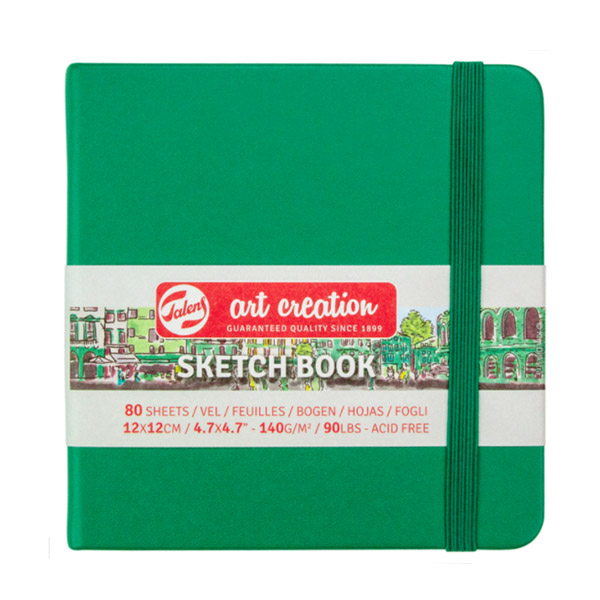 Блокнот для графіки Talens Art Creation 140г/м2, 12*12см, 80л., Forest Green, Royal Talens