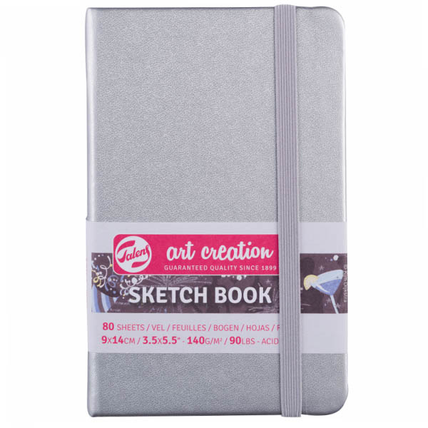 Блокнот для графіки Talens Art Creation 140г/м2, 9*14см, 80л., Shiny Silver, Royal Talens