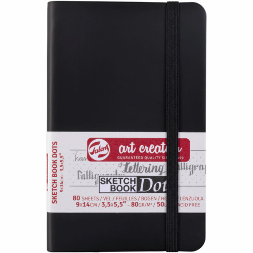 Блокнот для графіки Talens Art Creation 140г/м2, 9*14см, 80л, чорний, Royal Talens