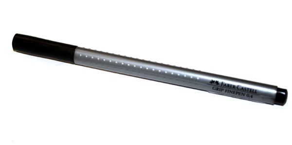 Ручка лінер GRIP 0,4 Чорна FINE PEN 151699.Faber-Castell