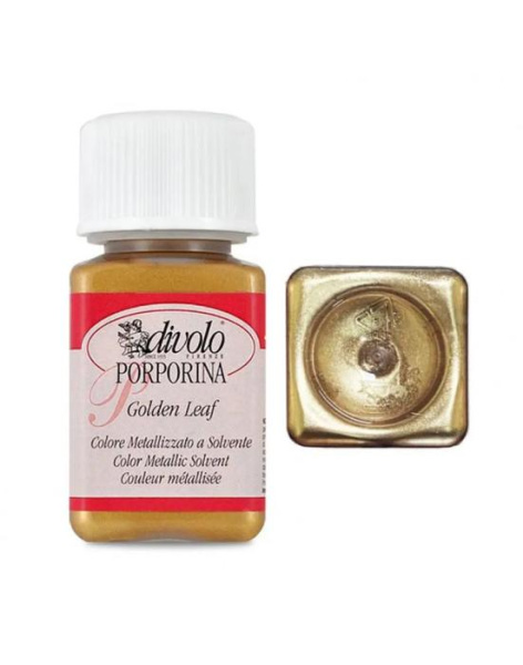Фарба GOLDEN LEAF, ефект рідкого металу, Pale Gold Золото старе, 50 мл, Divolo