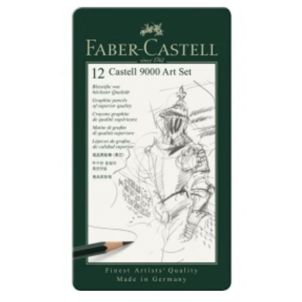 Набір чорнографітніх олівців 12шт (8B-2H) 9000 Faber-Castell