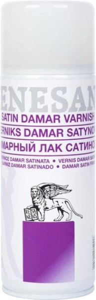 Лак-аерозоль дамарний сатиновий, 400мл, Renesans