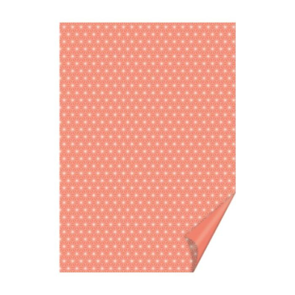 Папір з малюнком "зірки", 20*30 см, Кораловий, 200г/м2, Heyda