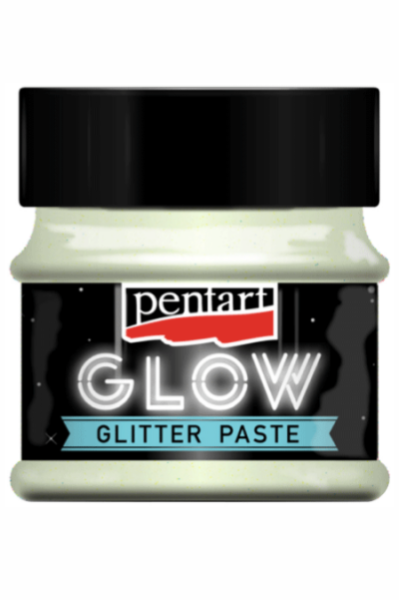 Паста з глітерами «Glow in the dark», Блакитне сяйво, 50 мл, Pentart