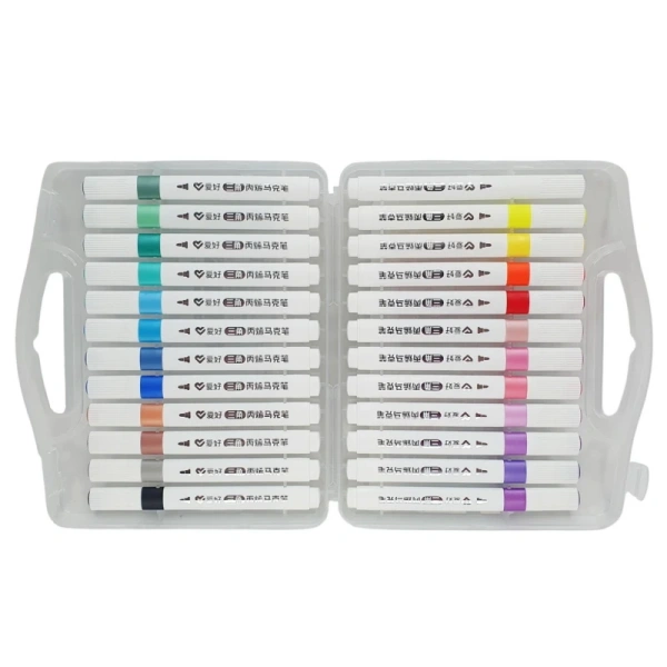 Набiр акрилових маркерів AIHAO, 24 кол., plastic box