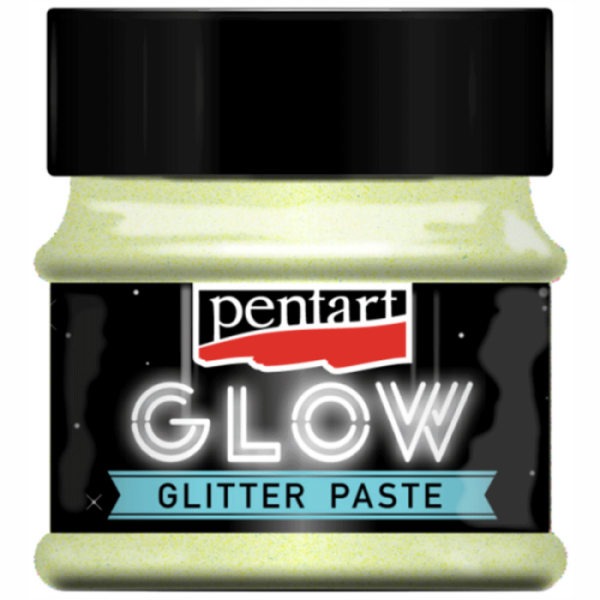 Паста з глітерами «Glow in the dark», Золотий/Зелений, 50 мл, Pentart