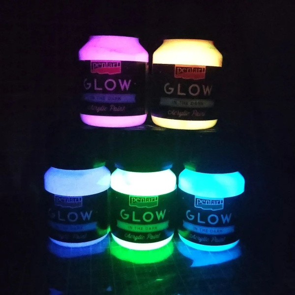Фарба акрилова для декору «Glow in the dark» 30 мл, Pentart