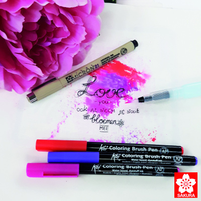 Набір маркерів Koi Coloring Brush Pen, GRAY 6кол., Sakura