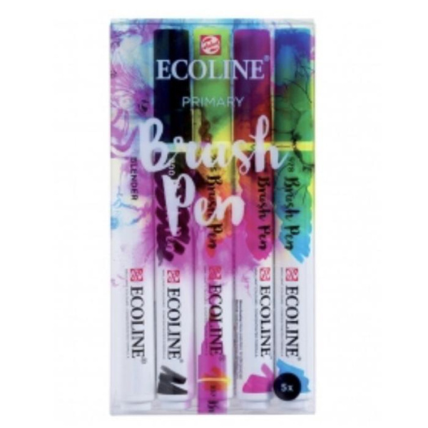 Набір Пензлів-ручок Ecoline Brushpen PRIMARY 5 кол, Royal Talens