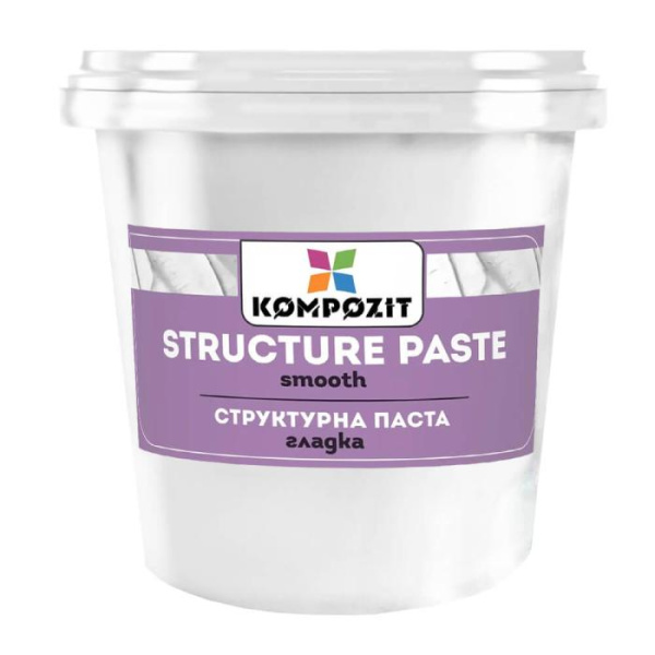 Структурна паста Гладка, біла, 1000 мл, ART Kompozit