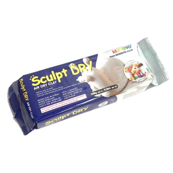 Маса для моделювання, біла, самозастигаюча, 250 г, ''Sculpt Dry'', MUNGYO