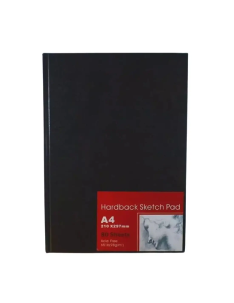 DK19218 Блокнот для Ескізів А4,тверда обкладинка, книж. перепліт (21*29,7см) 98г/м2, 80л, D.K. Art