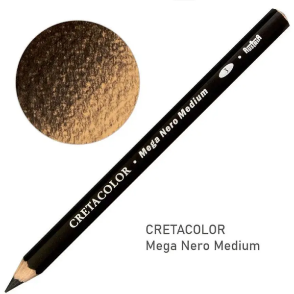 Олівець для рисунку MEGA, Неро середній 461 38, Cretacolor