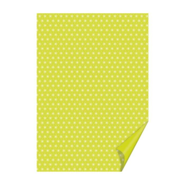 Папір з малюнком "зірки", 20*30 см, Лайм, 200г/м2, Heyda