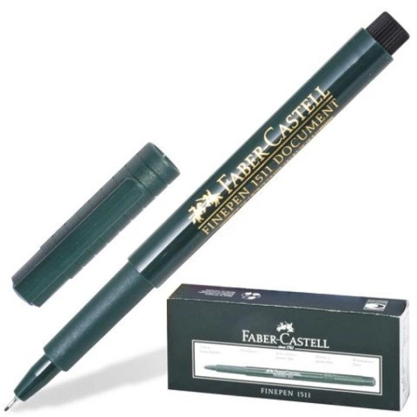 Ручка лінер Fine pen Чорна ,151199,Faber-Castell
