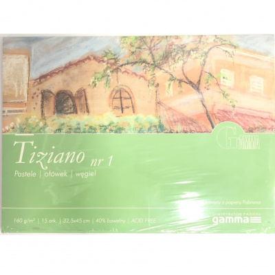 Альбом для пастели GAMMA Tiziano 160 15л (по1йстор.) 32,5 x 45 (1)nero