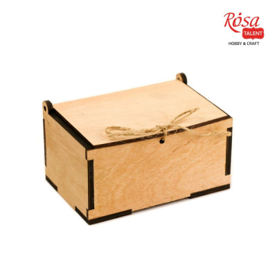 Скринька подарункова з кришкою, фанера, 15х10х7 см, ROSA TALENT