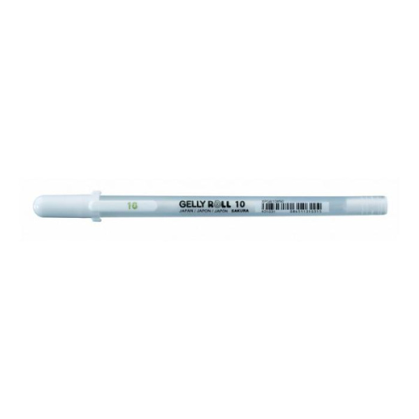 Ручка гелева, Біла 10 BOLD (лінія 0.5mm), Gelly Roll Basic, Sakura