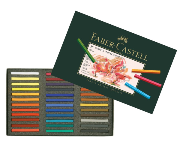 Набір сухої м’якої пастелі Polichrmos 36 кол., Faber Castell 128536