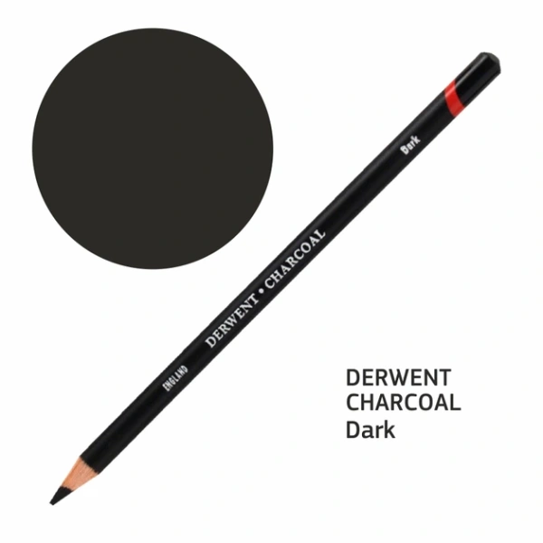 Олівець вугільний Charcoal, темний, Derwent