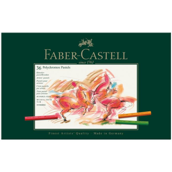 Набір сухої м’якої пастелі Polichrmos 36 кол., Faber Castell 128536