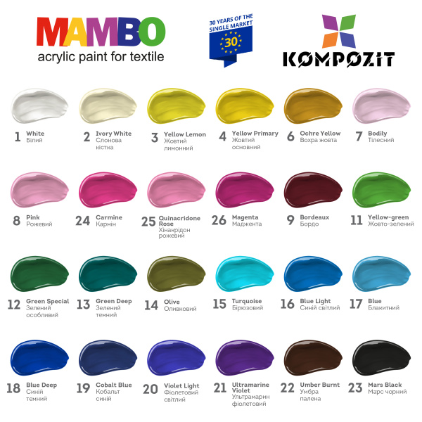 Фарба по тканині MAMBO "ART Kompozit", 450 мл
