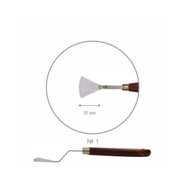 Мастихін ROSA Studio ArtWork №1 лопатка, довжина 3,5 см