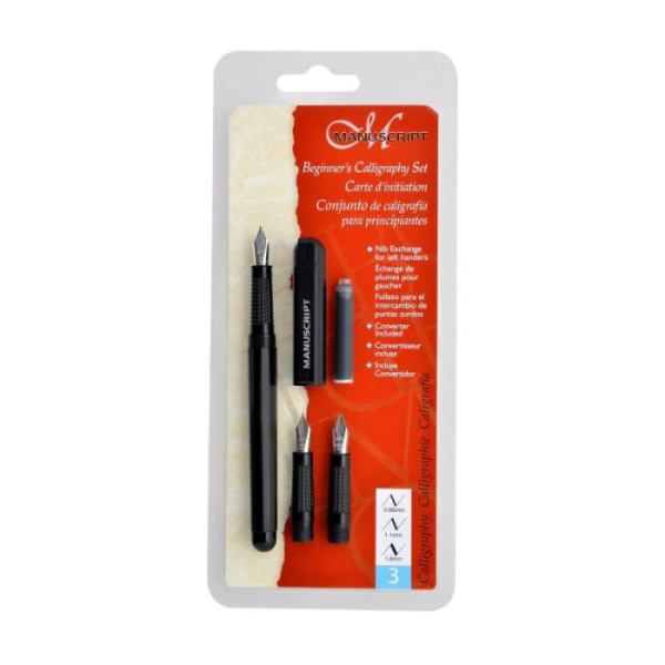 Набір для каліграфії, Beginner’s Calligraphy Set (авторучка, 3 пера, конвертер), Manuscript