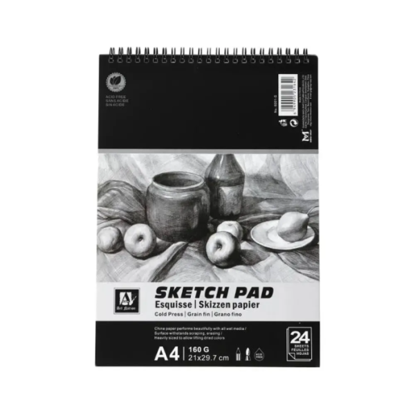 Скетчбук Art Nation А4 24стор.,160 г/кв.м.